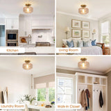 9 Inch Gerald 1-Light Semi-Flush Mount Ceiling Light
