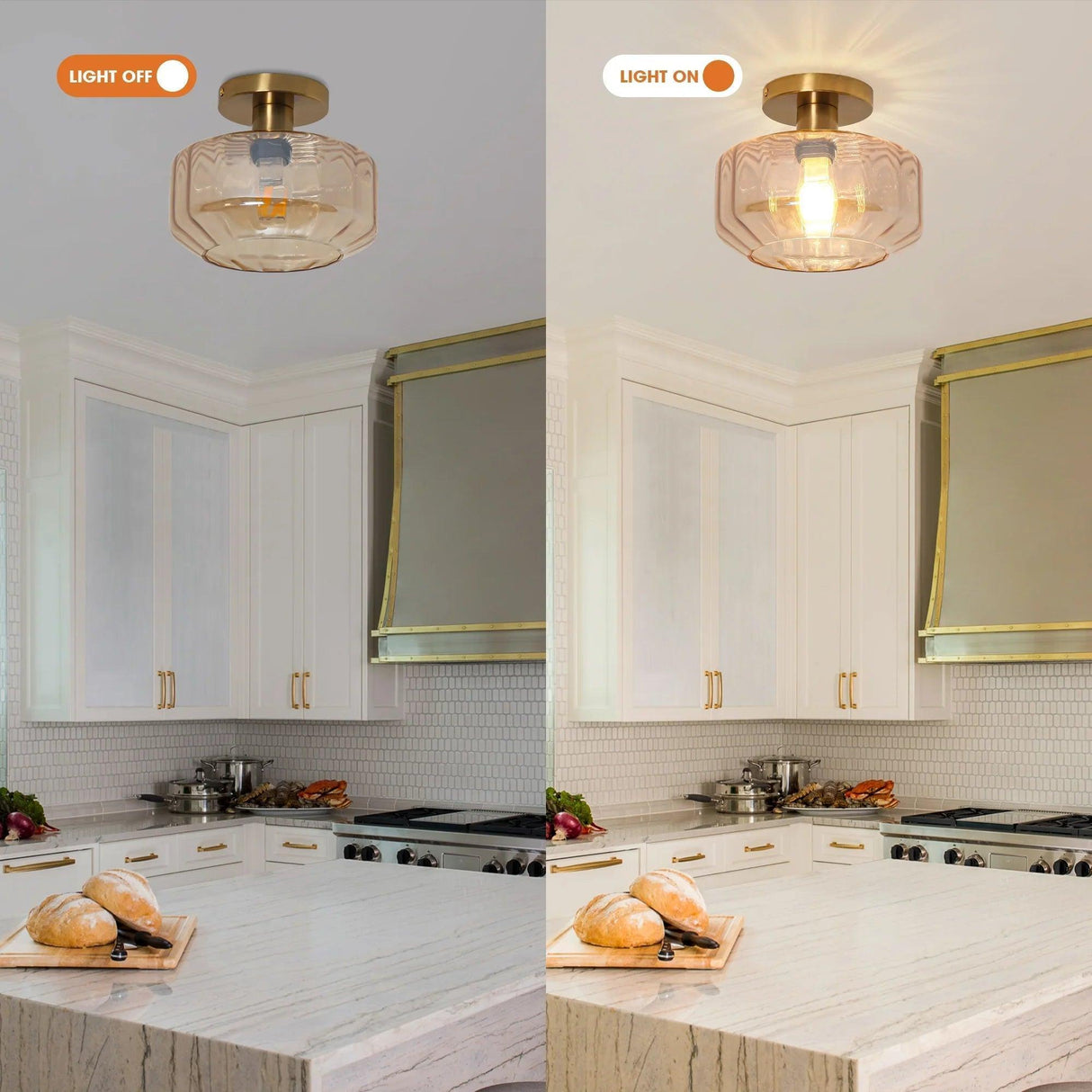 9 Inch Gerald 1-Light Semi-Flush Mount Ceiling Light