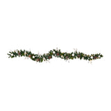 9’ Ornament and Pinecone Artificial Christmas Garland with 50 Clear LED Lights-Garland-Parc Decor