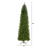 9’ Slim Green Mountain Pine Artificial Christmas Tree with 1860 Bendable Branches-Christmas Tree-Parc Decor