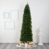 9’ Slim Green Mountain Pine Artificial Christmas Tree with 1860 Bendable Branches-Christmas Tree-Parc Decor