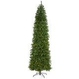 9’ Slim Green Mountain Pine Artificial Christmas Tree with 1860 Bendable Branches-Christmas Tree-Parc Decor