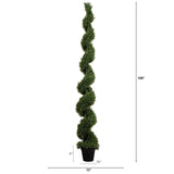9' UV Resistant Artificial Rosemary Spiral Topiary Tree (Indoor/Outdoor)-Tree-Parc Decor