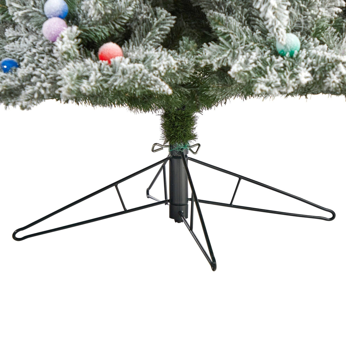 9.5' Flocked British Columbia Mountain Fir Artificial Christmas Tree-Parc Decor