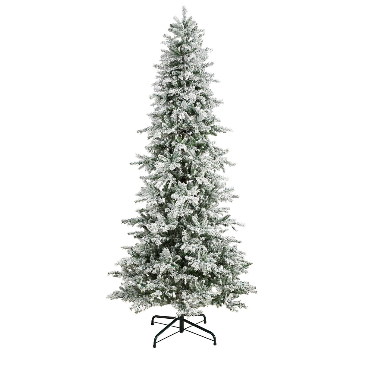 9.5’ Slim Flocked Nova Scotia Spruce Artificial Christmas Tree-Parc Decor