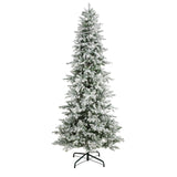 9.5’ Slim Flocked Nova Scotia Spruce Artificial Christmas Tree-Parc Decor