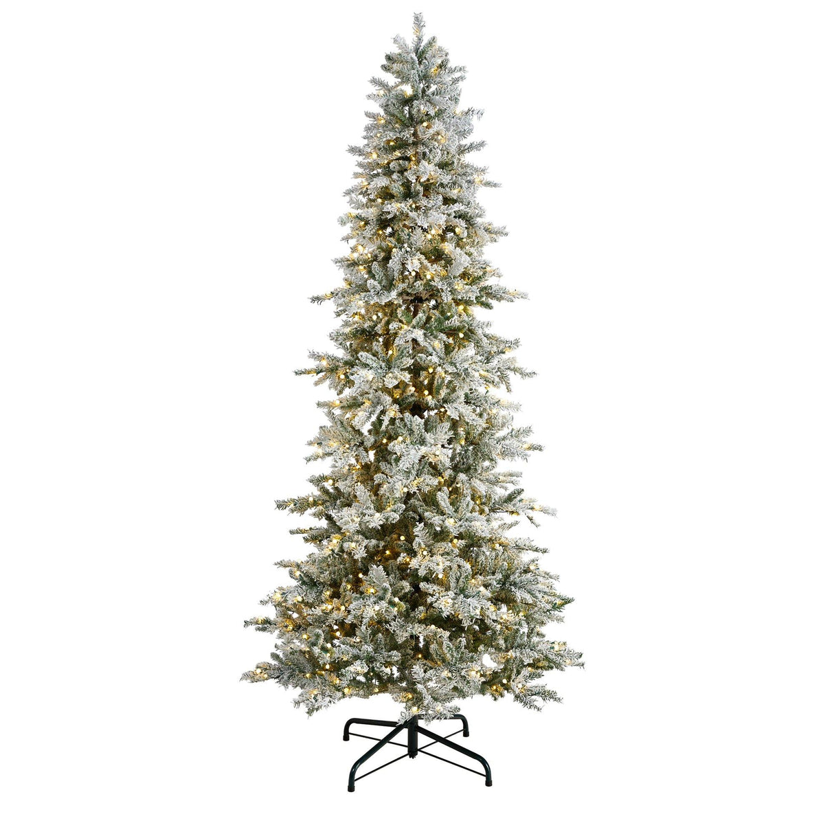 9.5’ Slim Flocked Nova Scotia Spruce Artificial Christmas Tree-Parc Decor
