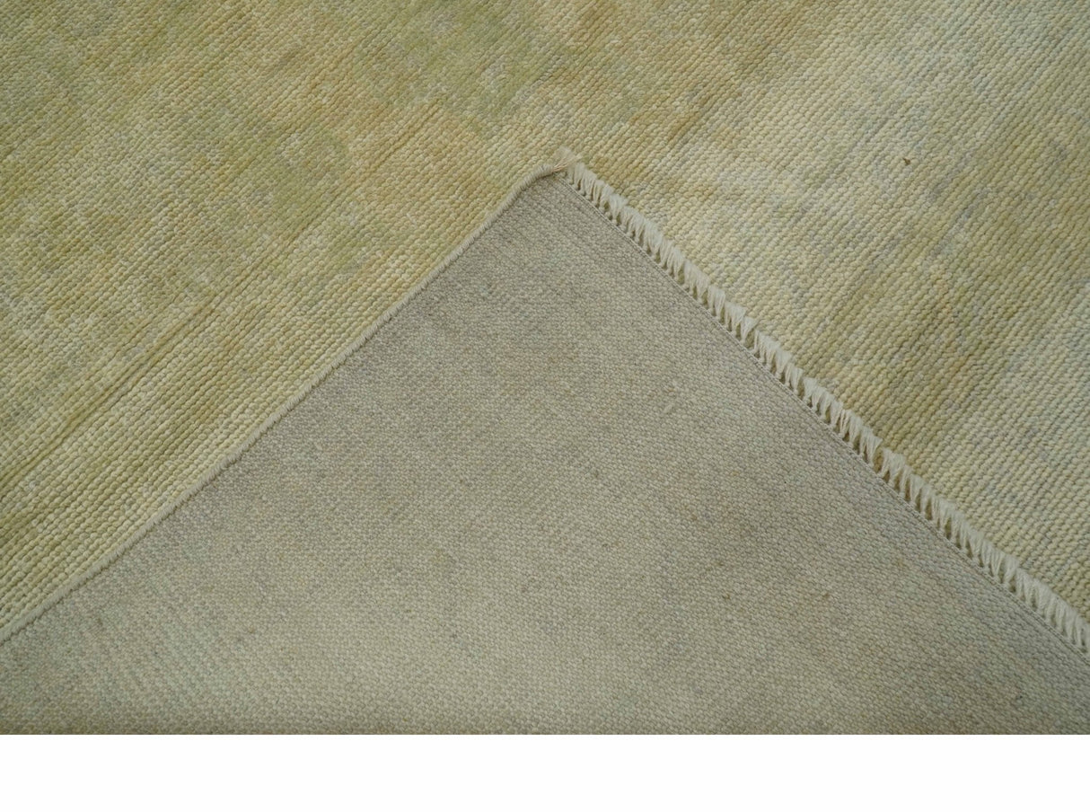 9x12 Antique Oriental Oushak Beige Hand knotted Wool Area Rug