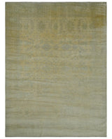9x12 Antique Oriental Oushak Beige Hand knotted Wool Area Rug