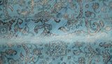 9x12 Fine Hand Knotted Blue and Brown Traditional Persian Wool and Silk Area Rug