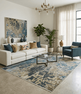 9x12 Fine Hand Knotted Brown Multicolor Modern Abstract Wool Area Rug