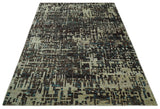 9x12 Hand Knotted Beige and Brown Modern Abstract Contemporary Recycled Silk Area Rug