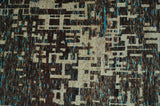 9x12 Hand Knotted Beige and Brown Modern Abstract Contemporary Recycled Silk Area Rug