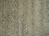 9x12 Hand Knotted Beige and Brown Modern Contemporary Southwestern Trellis Recycled Silk Area Rug