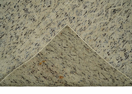 9x12 Hand Knotted Beige and Brown Modern Contemporary Southwestern Trellis Recycled Silk Area Rug