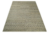 9x12 Hand Knotted Beige and Brown Modern Contemporary Southwestern Tribal Trellis Recycled Silk Area Rug