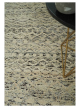 9x12 Hand Knotted Beige and Brown Modern Contemporary Southwestern Tribal Trellis Recycled Silk Area Rug