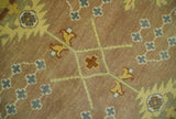 9x12 Hand Knotted Light Rust and Blue Traditional Wool Area Rug, Kids, Living Room and Bedroom Rug | AC38912