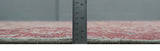 9x12 Hand Knotted Red and Pink Modern Carved Pattern Antique Wool and Silk Area Rug