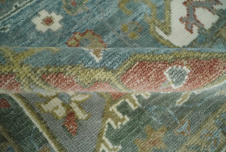 9x12 Silver, Gray and Ivory Hand Knotted Traditional Wool Area Rug