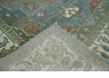 9x12 Silver, Gray and Ivory Hand Knotted Traditional Wool Area Rug