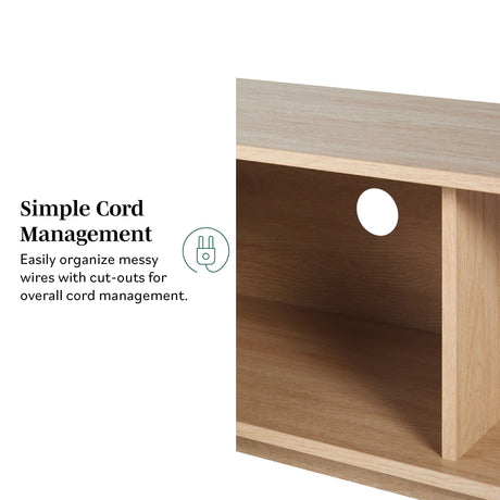 Mueble de TV escandinavo con estructura de láminas Reema Arundo