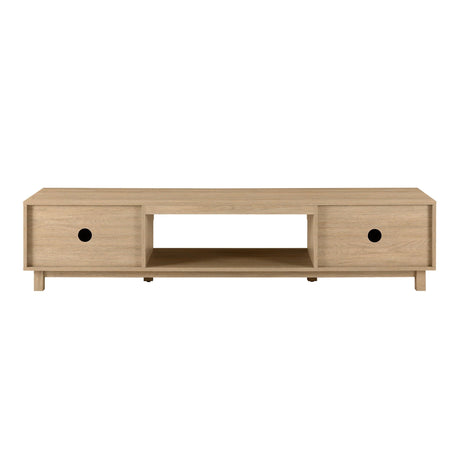 Mueble de TV escandinavo con estructura de láminas Reema Arundo