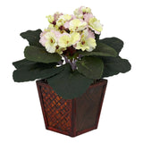African Violet w/Vase Silk Plant (Set of 2)-Parc Decor