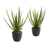 Aloe Artificial Plant (Set of 2)-Parc Decor