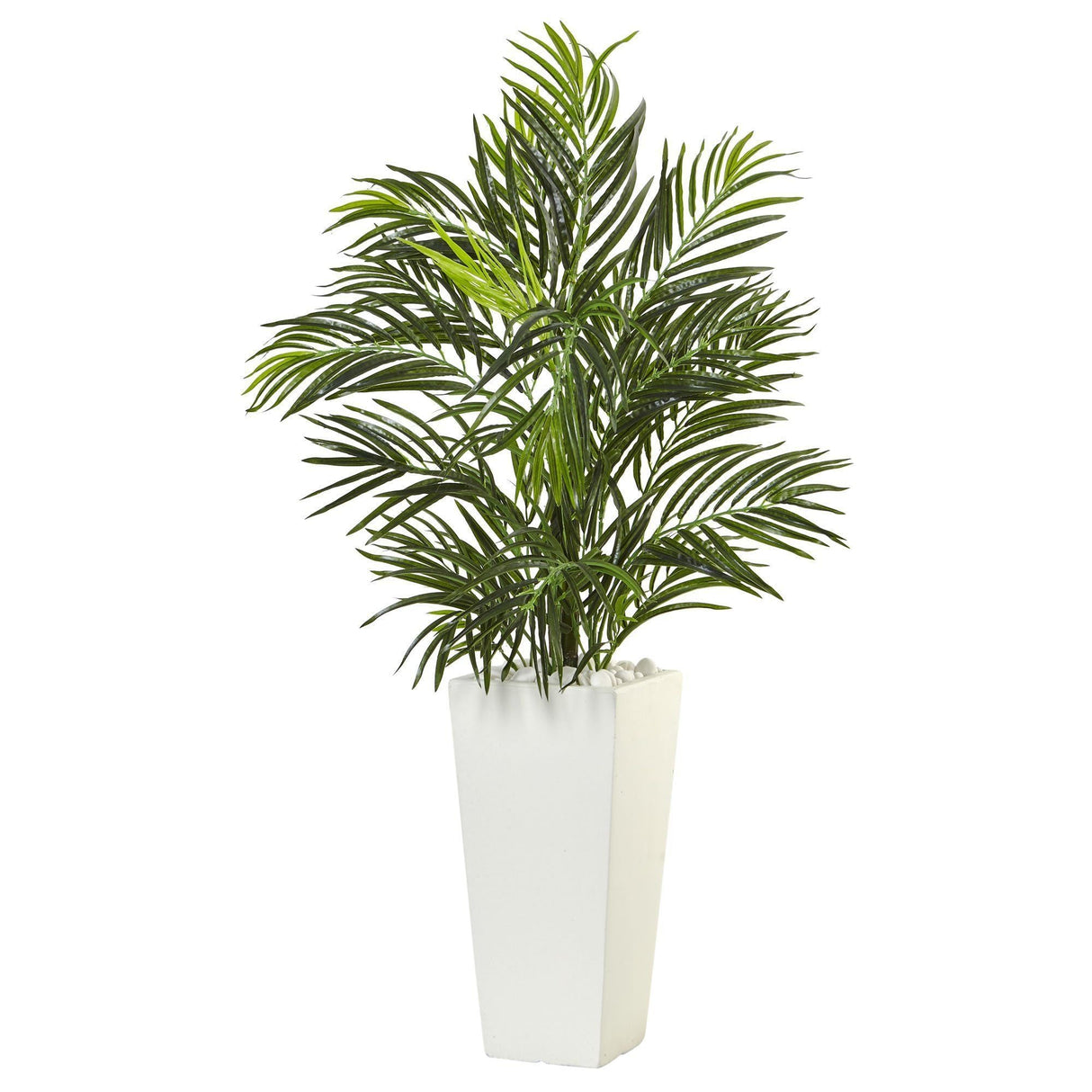 Areca Palm in White Square Planter UV Safe-Parc Decor