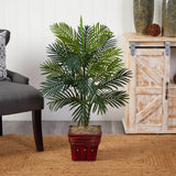 Areca Palm w/Wicker Basket Silk Plant-Parc Decor