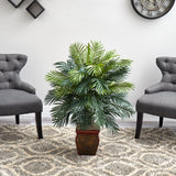 Areca w/Decorative Planter Silk Plant-Parc Decor