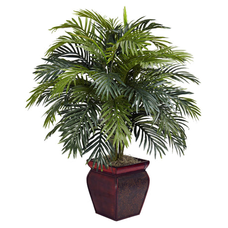 Areca w/Decorative Planter Silk Plant-Parc Decor