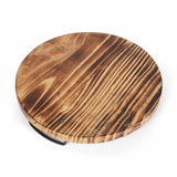 Aria Scorched Wood Serving Tray with Handles-Parc Decor