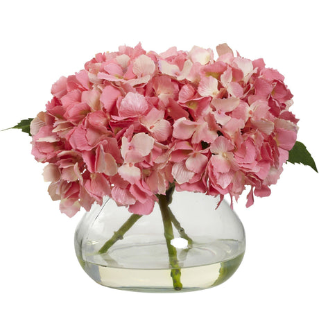 Artificial Blooming Hydrangea in Vase-Parc Decor
