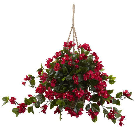 Artificial Bougainvillea Hanging Basket UV Resistant (Indoor/Outdoor)-Parc Decor