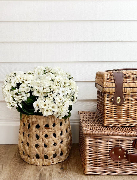 Artificial Geraniums Bush UV Resistant (Set of 3)-Parc Decor