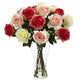 Assorted Blooming Roses w/Vase-Parc Decor