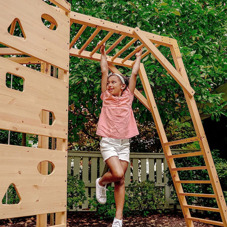 Avenlur Hawthorn XL Wooden Outdoor Playset – Slide, Swing, Climbing Wall & Monkey Bars | Backyard Playground Set for Kids-Parc Decor