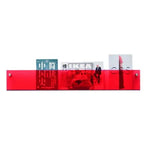 Red Avenue Wall-Mounted Magazine Shelf, 30cm, holding magazines.
