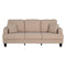 Beige 3-Piece Sofa Set with Storage Ottoman & USB Charging-Parc Decor