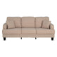 Beige 3-Piece Sofa Set with Storage Ottoman & USB Charging-Parc Decor