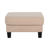 Beige 3-Piece Sofa Set with Storage Ottoman & USB Charging-Parc Decor