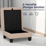 Beige 3-Piece Sofa Set with Storage Ottoman & USB Charging-Parc Decor