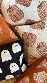 Black Ghost Pillow Cover-Parc Decor