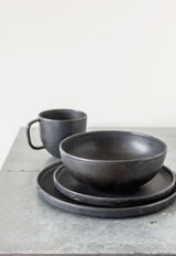 Black Matte Stoneware Coffee Mug-Parc Decor