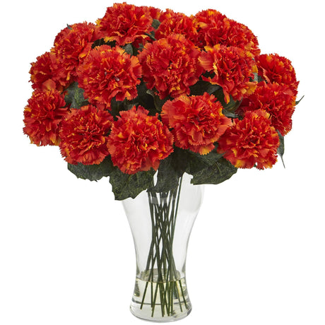 Blooming Carnation Arrangement w/Vase-Parc Decor