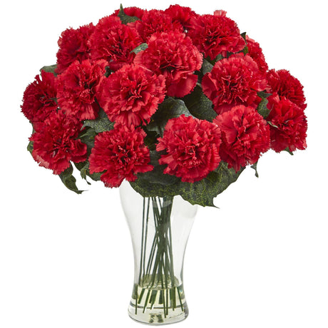 Blooming Carnation Arrangement w/Vase-Parc Decor