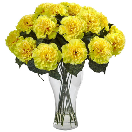 Blooming Carnation Arrangement w/Vase-Parc Decor