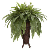 Boston Fern w/Stand Silk Plant-Parc Decor